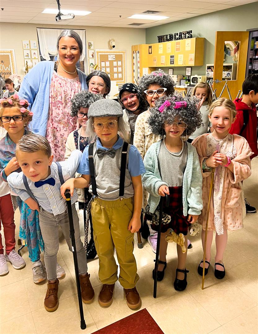 Students celebrate the 100th day of school